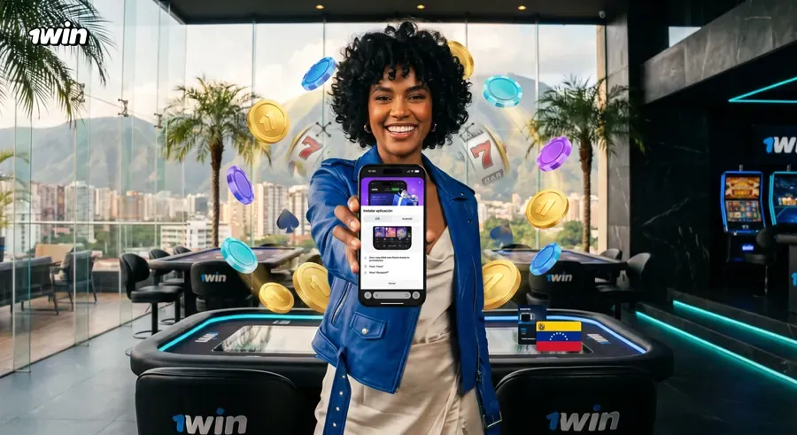 Descarga del APK de 1win en un teléfono Android en Venezuela